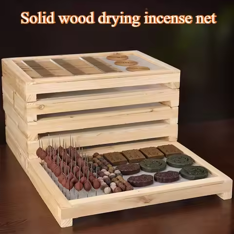 45X35cm Extra Large Solid Wood Drying Incense Net 30 Mesh Large Hole Nylon Mesh Handmade Incense Bea