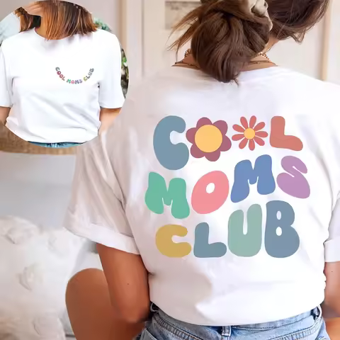 Cool Moms Club Shirt Cool Mom T-shirt Funny Mom Outfit Best Mom Ever Tee Mama Birthday Clothing Gift