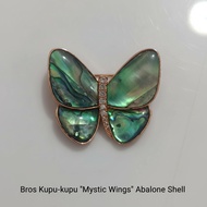 Original Abalone Shell Butterfly Brooch | Abalone Shell Import Luxury Hijab Brooch