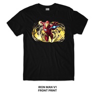 Iron Man T-Shirt Avengers Series T-Shirt (Singapore 3-5 Days Delivery) Comic Black Front Print Craft