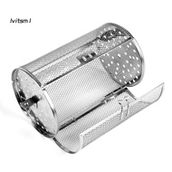 [LV] Rotating Stainless Steel Roasting Cage Drum Baking Tool for Home Electric Oven