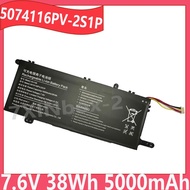 38Wh 5074116PV-2S1P XU156 7.6V 5000mAh Laptop Battery For T3 XU141 GT Book 15 i1502 U516698PV-2S1P 1