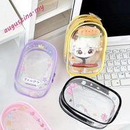 AUGUSTINA 10cm Transparent Doll Bag, Zipper Display Doll Storage Bag, Kawaii Clear Cute Colorful Out