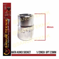 MATA Socket Wrench Bit Socket/ TEKIRO Socket/ 1/2" DR 6 PT 23 MM (23MM)