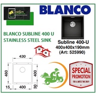 BLANCO SUBLINE 400-U STAINLESS STEEL SINK