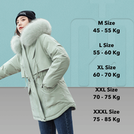 Hitchie -15Deg Women Thick Hoodie Winter Down Cold Jacket Woman Fleece Baju Sejuk Tebal Parka Korean