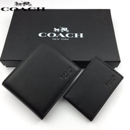 Coach new short wallet men folding wallet in stock 74991