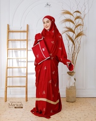 [ready] mukena arrafi || mukena marwah lajuran arrafi dewasa terlaris - maroon