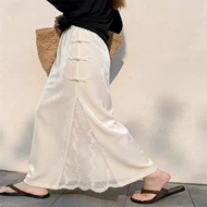 Super Beautiful Beautiful Skirt New Chinese Style Chinese Style High Waist Temperament White Lace St