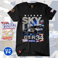 Hotwheel 50th Anniversarry Skyline GTR 34 Super Premium T-shirt Available Big size 4XL 5XL Hypebeast
