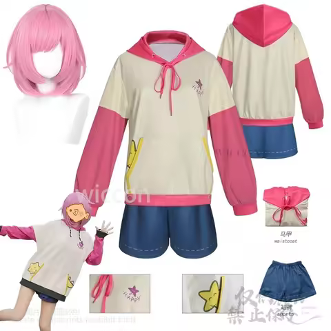 Anime Project Sekai Colorful Stage! Cosplay Otori Emu Costume Pink Hoodies Hooded Sweater Sweatshirt