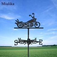 Miulika Motorcycle Weather Vane Motorcycle Weathervane Roof Mount Metal Wind Vanes for Garden