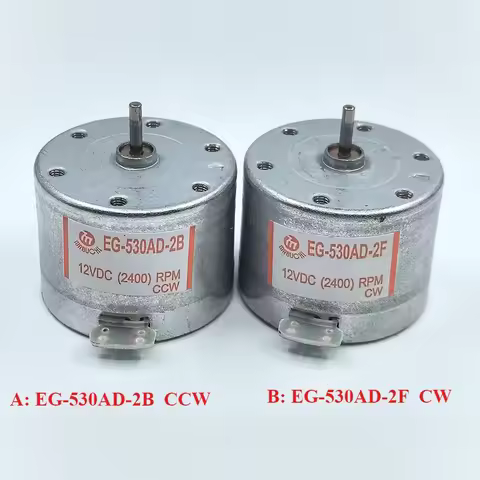 1PC EG-530AD-2B CCW/ EG-530AD-2F CW Motor DC 12V 2400RPM Micro Mini 32mm Round Spindle Motor for Rec