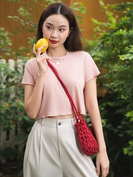 Áo croptop babytee cuộn biên Tiny Pie - ufo.thebasic