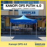 OPS PUTIH 4.0 PAYUNG CANOPY 6ft x 6fT / 10ft x 10ft / FOLDING CANOPY / FOLDING TENT / KANOPI BAZAR