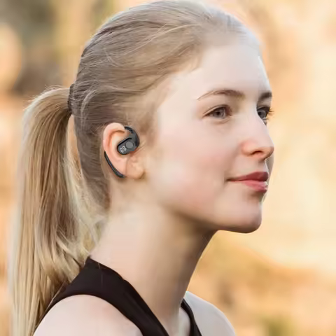 New Sport Bluetooth 5.4 Headphones W LED Display Headset Wireless Open Headset Running Bluetooth Hea