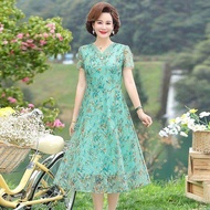 ชุดเดรสคอวีขายดี535สำหรับผู้หญิงชุดเดรสลำลองชุดชีฟองหญิงแขนสั้นย้อนยุคของผู้หญิงชุดเดรสรัดรูปสำหรับว