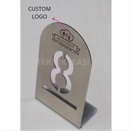 Custom Stainless Steel Table Numbers, Custom Stainless Steel Table Numbers, Size 13x6 CM Custom/s, R