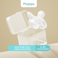 Phanpy Silicone Flat Head Pacifier 0-6M - Transparent