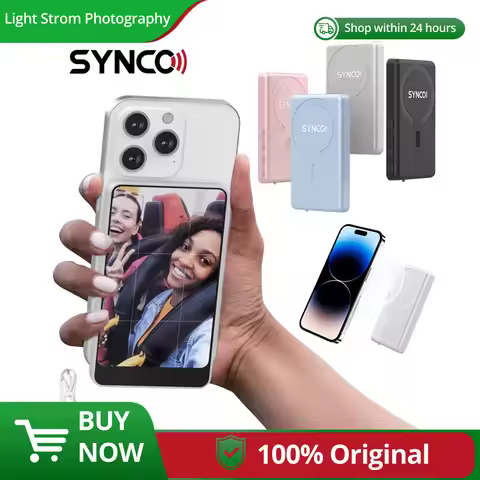 SYNCO XView M4 Black White Blue Pink Magnetic Phone Selfie Monitor Screen for Smartphone Selfie Vlog