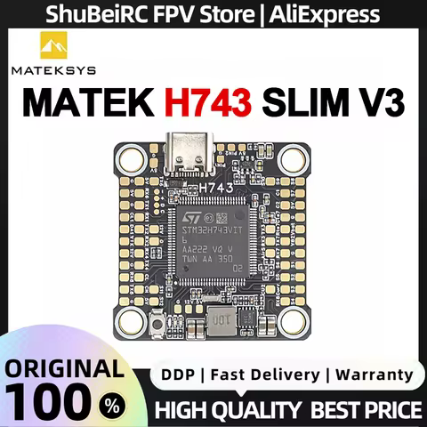 MATEKSYS H743 Flight Controller Dual IMU ICM42605 2-8S LiPo 5V 2A BEC Dual Camera Switch for FPV RC 