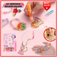 Diy Meronce Gelang Kalung Perhiasan Manik-manik prakarya handmade Jewelry kit / kerajinan tangan anak mainan edukasi kreatifitas membuat gelang dan kalung