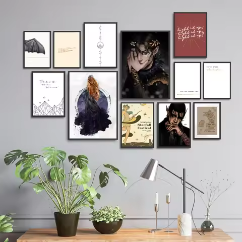 Watercolor Feyre Archeron ACOTAR Print Night Court High Lady Sarah J Maas Poster Canvas Painting Fan