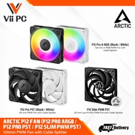 Arctic P12 Slim PWM PST/ P12 PRO PWM / P12 PRO ARGB  /P12 MAX BLACK OR WHITE 120MM CASE FAN