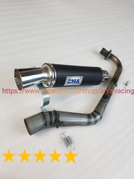 knalpot racing cha aerox carbon