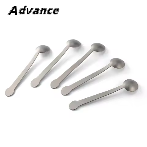 Cute Small Spoon Titanium Alloy Milk Dessert Spoon Outdoor Camping Coffee Tea Spoon