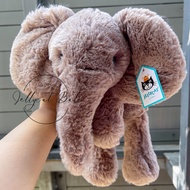 Jellycat Smudge Elephant Smudge Puppy Bear Size Medium M with TAG New Original Elephant Doll brown brown