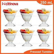 BREAK GUARANTEE 1 SET 6 PCS Citinova Vanilla Glasses - Ice Cream Glasses - Vanilla Glasses - Glass G