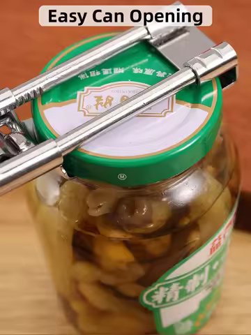 New Adjustable Stainless Steel Can Opener Rotating Non-slip Bottle Opener Twist Multifunctional Manu