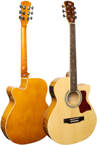 Passion PS-408CE Electronic Acoustic Guitar กีต้าร์ โปร่งไฟฟ้า PS408CE 40 นิ้ว ทรง GA แถมฟรีกระเป๋า ปิ๊ก คาโป้