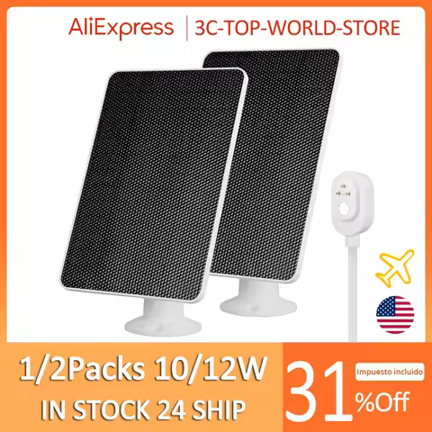 10W Solar Panel For Arlo Ultra/Ultra 2 Pro 3 4 Floodlight Security Camera IP65 Waterproof Solar Cell
