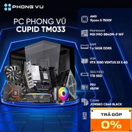 PC PV Gaming Cupid TM033 (AMD Ryzen 5 7500F/ GeForce RTX 3050/ 1 x 16GB/ 1TB SSD/ Free DOS)