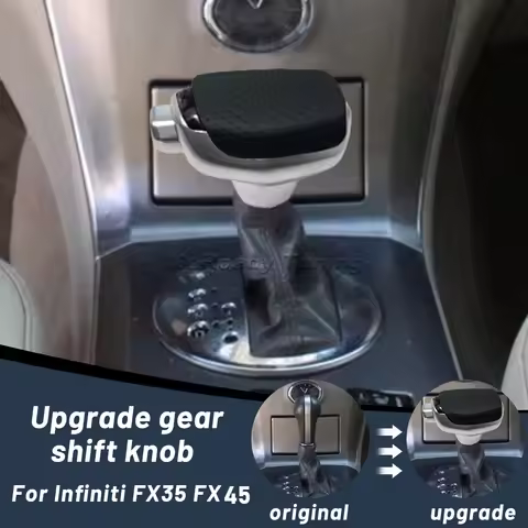 Leather Upgrade ABS Gear Shift Knob Stick Handle Shifter for Infiniti FX35 FX45 EX35 FX37 G37 FX30d 