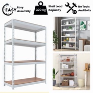 171cm (H) X 30cm(D) X 90cm(L) WHITE / Light Grey DIY Boltless Rack Home Store Warehouse / DIY RACK B