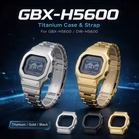 GBX/DW-H5600 Upgrade Titanium Case Strap For G-SHOCK Casio GBX-H5600 DW-H5600 Mod kit Titanium alloy