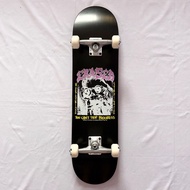 Erased “You Can’t Stop Progress Black” 8.0” x 31.4” / 8.25” x 31.5” Custom Skateboard Complete