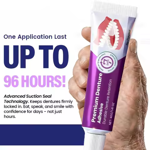 Thermoplastic Denture Adhesive Kit – Silicone Reline Cushion for Comfort Fit & Stable Hold, Soft Tee
