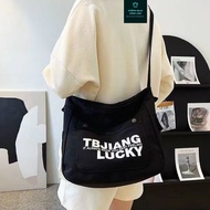Túi Đeo Chéo Canvas In hoạ tiết (TBJ) Thời Trang Cho Nam và Nữ Phong Cách Hàn Quốc_TVT