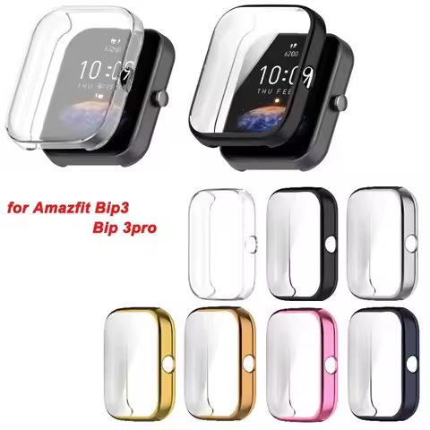 PU Protective Cover For Amazfit Bip 3 Smart Watch Screen Protector Case For Huami Amazfit Bip3 Pro A