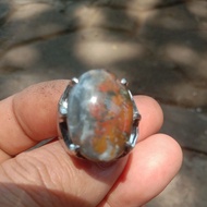 Klawing monel five-colored agate size 9