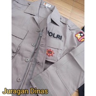 2024 atasan baju kemeja pdl Tactical coklat brimob jatah polri