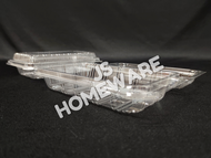 Kuih Container H2L / Disposable Plastic Clear Bakery Container (Self Lock) (50pcs+-) / Plastic Conta