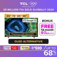 TCL C855 Premium QD-Mini LED | 4K Google TV | 65 75 85 inch | 144Hz VRR | Dolby Atmos | Dolby  Visio