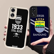 DJ-38 PERSIB Silicone Casing black and white for OPPO A98 A18 A38 A17K A78 A60 F23 A58 5G 4G