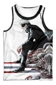Bandai | Adult and Children Jujutsu Kaisen Multi-form 3D Printed Anime Sleeveless Vest Shorts Friend
