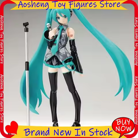 Hot Hatsune Miku Figma Anime Action Figures Movable Joints Contain Props Pvc Model Toys Desktop Deco